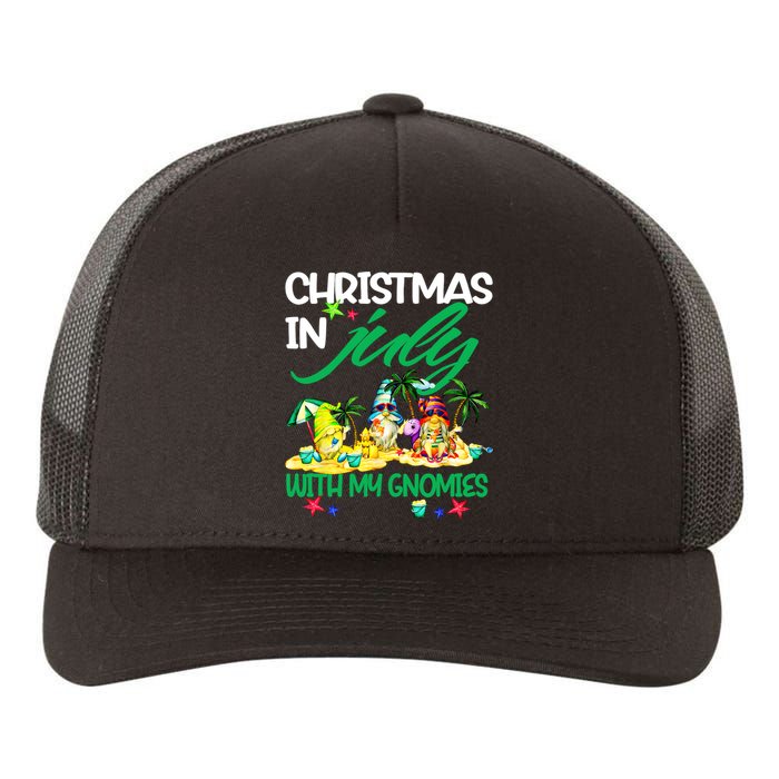 Summer Vacation Gnomes Christmas In July With My Gnomies Yupoong Adult 5-Panel Trucker Hat