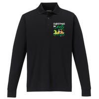 Summer Vacation Gnomes Christmas In July With My Gnomies Performance Long Sleeve Polo