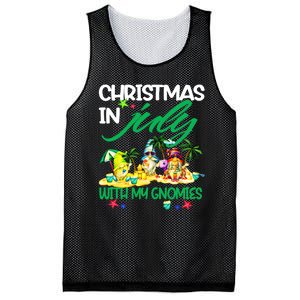 Summer Vacation Gnomes Christmas In July With My Gnomies Mesh Reversible Basketball Jersey Tank