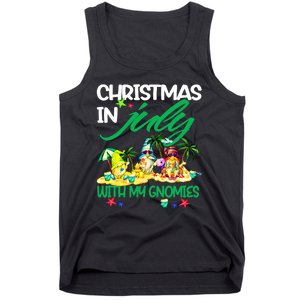 Summer Vacation Gnomes Christmas In July With My Gnomies Tank Top