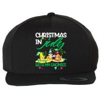 Summer Vacation Gnomes Christmas In July With My Gnomies Wool Snapback Cap