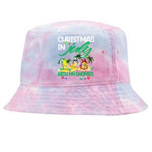 Summer Vacation Gnomes Christmas In July With My Gnomies Tie-Dyed Bucket Hat