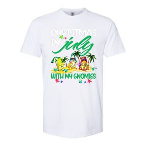 Summer Vacation Gnomes Christmas In July With My Gnomies Softstyle CVC T-Shirt