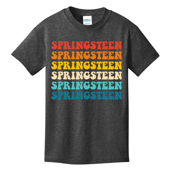 Springsteen Vintage Groovy Retro Party Everyday Casual Kids T-Shirt