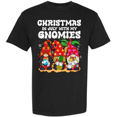 Summer Vacation Gnomes Lover Funny Christmas In July Garment-Dyed Heavyweight T-Shirt