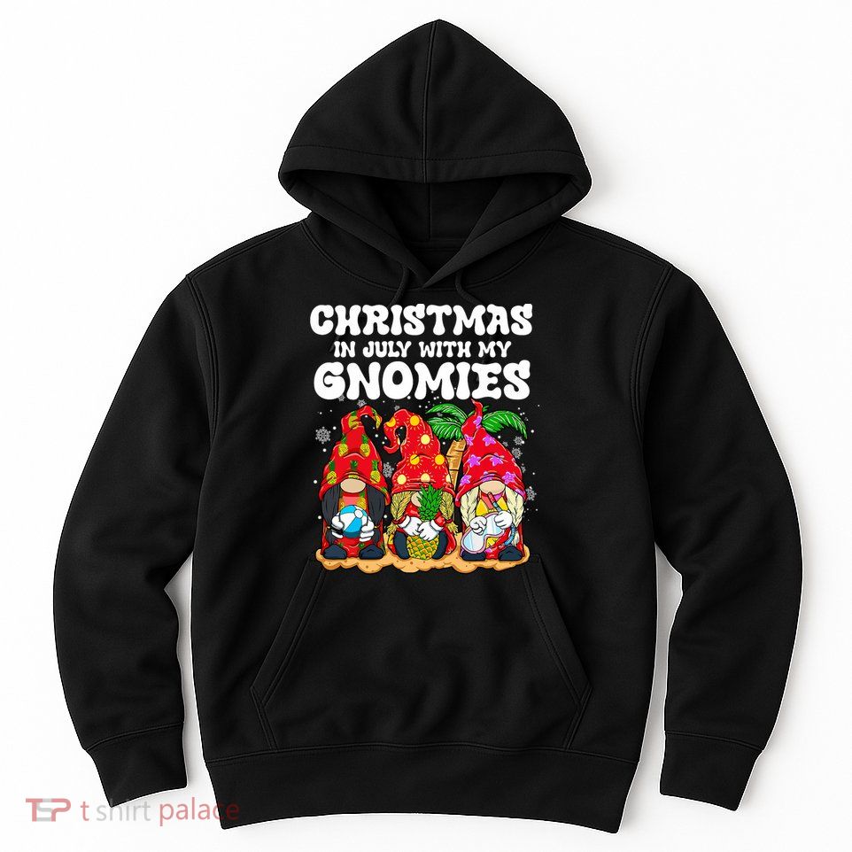 Summer Vacation Gnomes Lover Funny Christmas In July Hoodie