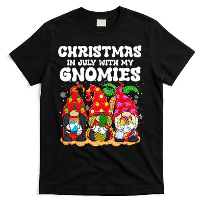 Summer Vacation Gnomes Lover Funny Christmas In July T-Shirt