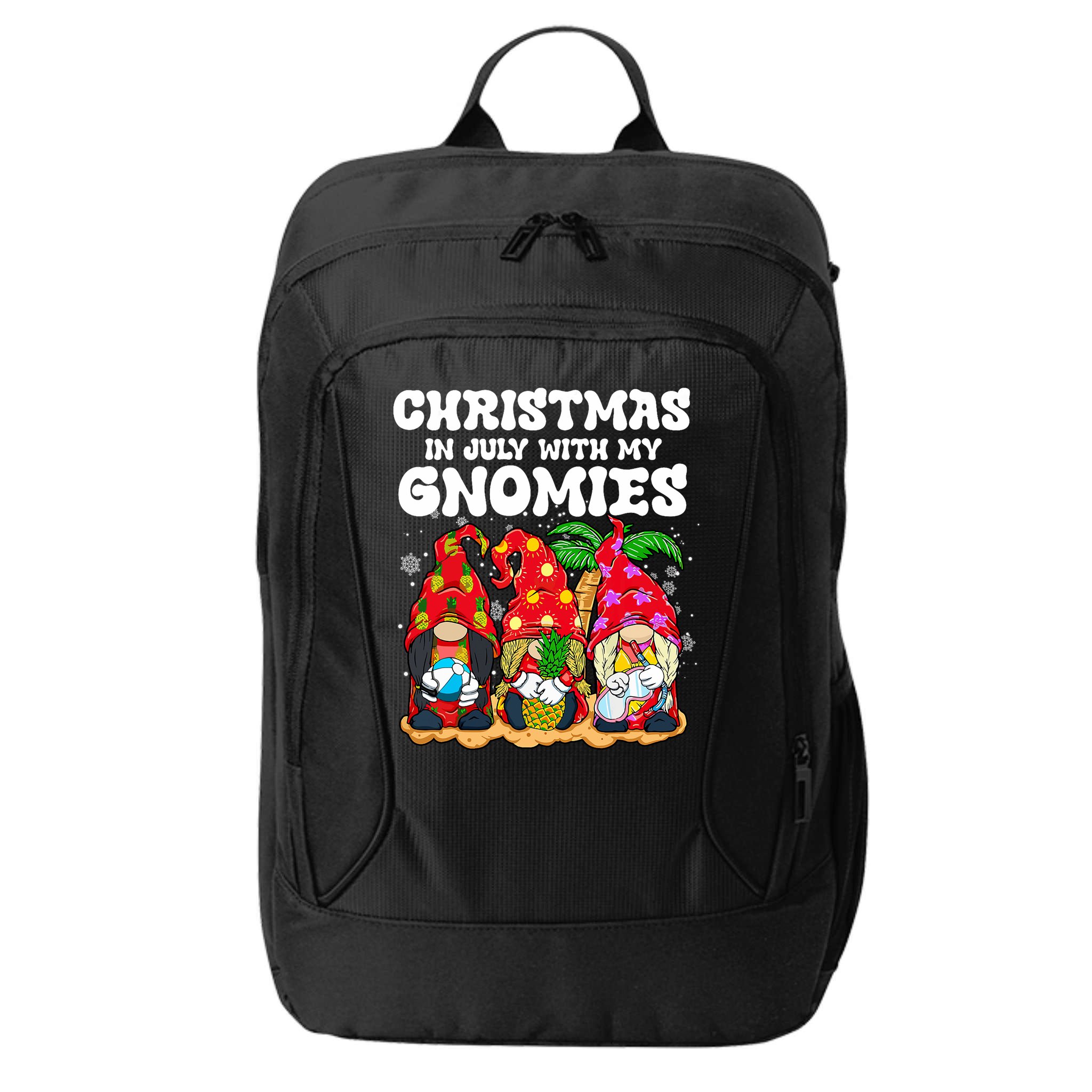 Summer Vacation Gnomes Lover Funny Christmas In July City Backpack