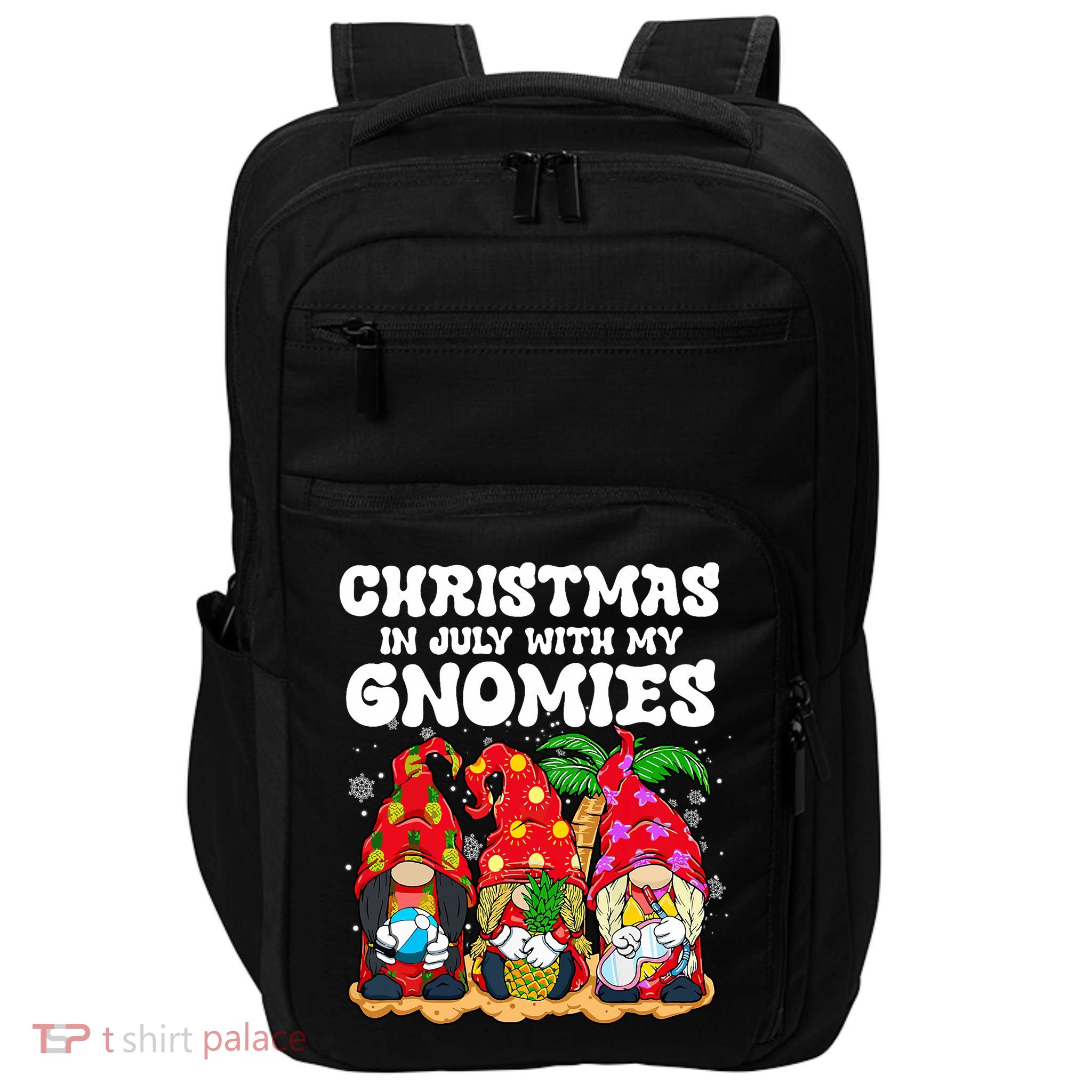 Summer Vacation Gnomes Lover Funny Christmas In July Impact Tech Backpack