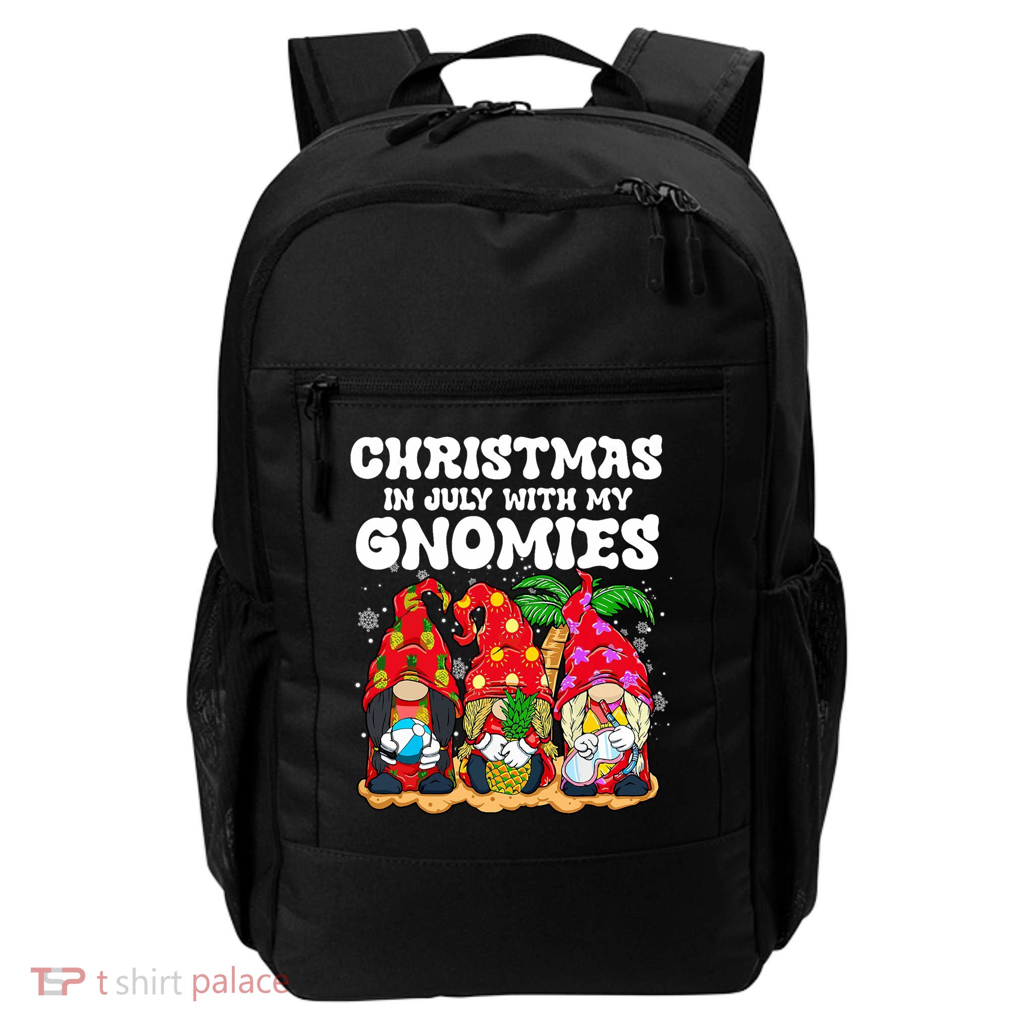 Summer Vacation Gnomes Lover Funny Christmas In July Backpack