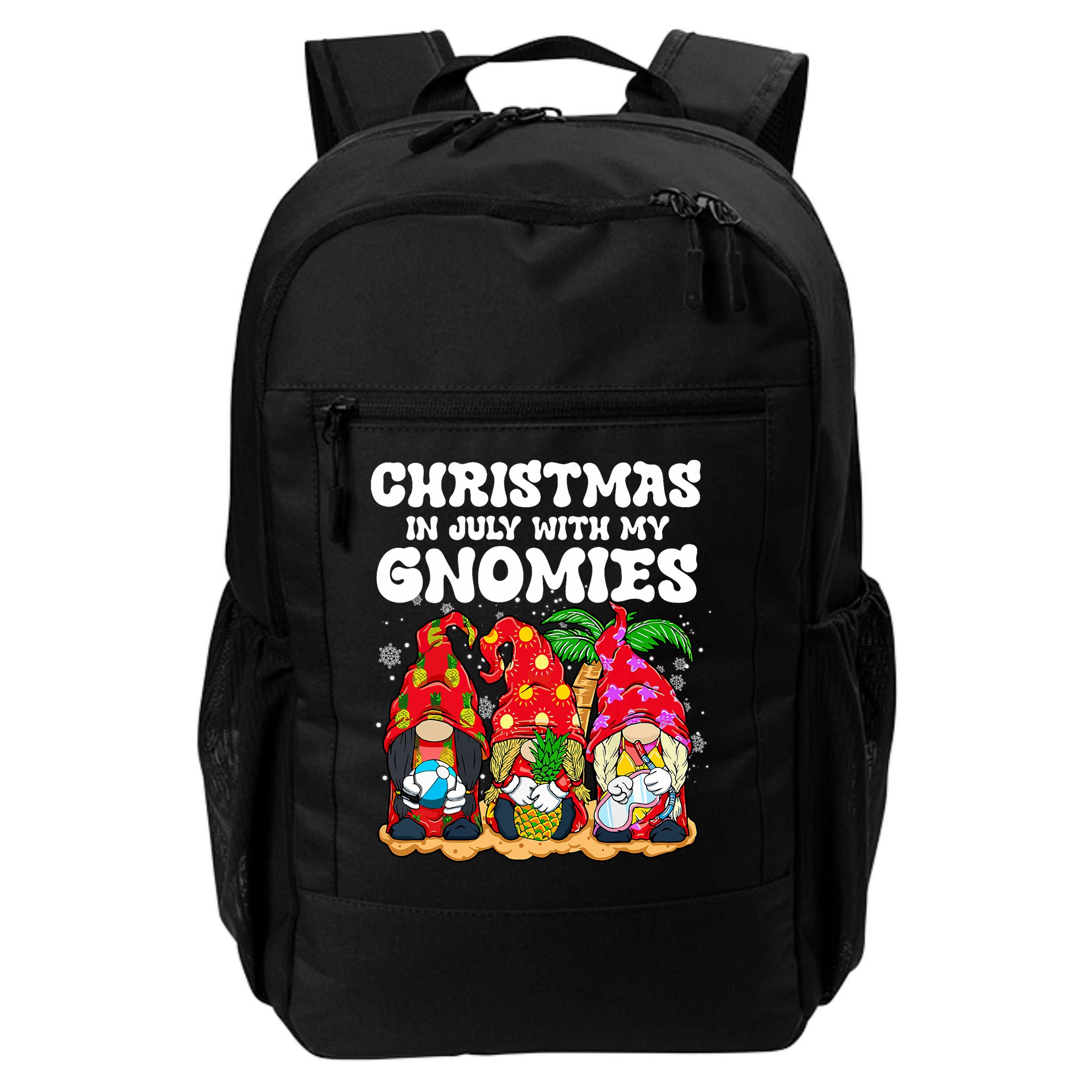 Summer Vacation Gnomes Lover Funny Christmas In July Backpack