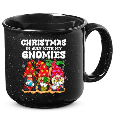 Summer Vacation Gnomes Lover Funny Christmas In July 15oz Campfire Ceramic Mug