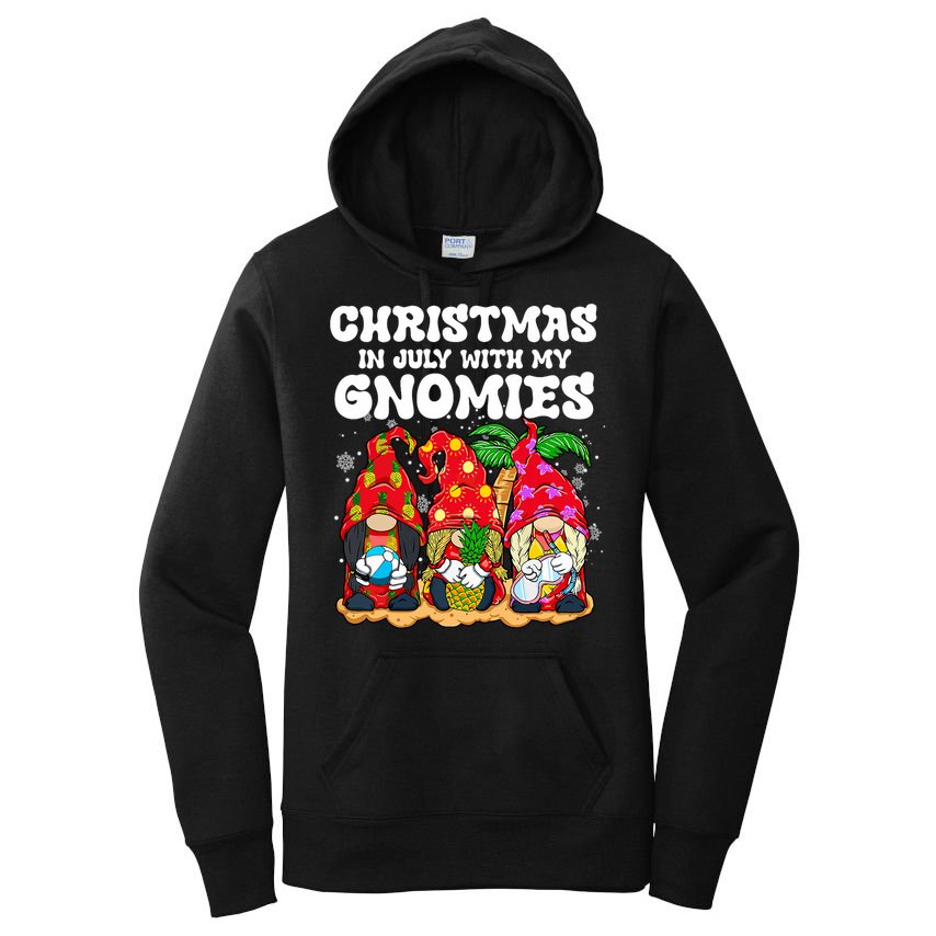 Summer Vacation Gnomes Lover Funny Christmas In July Women's Pullover Hoodie