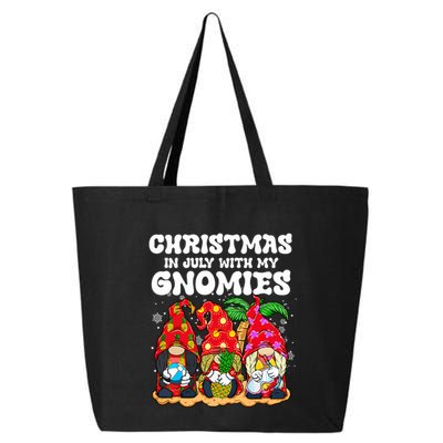 Summer Vacation Gnomes Lover Funny Christmas In July 25L Jumbo Tote
