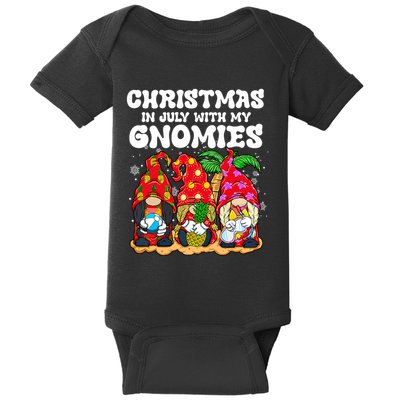 Summer Vacation Gnomes Lover Funny Christmas In July Baby Bodysuit