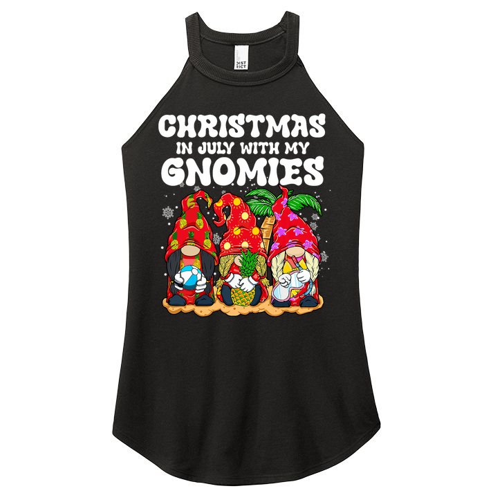 Summer Vacation Gnomes Lover Funny Christmas In July Women's Perfect Tri Rocker Tank
