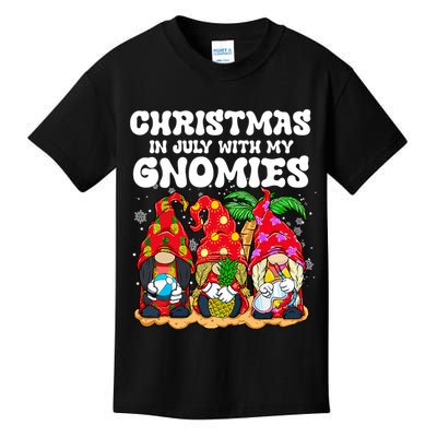 Summer Vacation Gnomes Lover Funny Christmas In July Kids T-Shirt