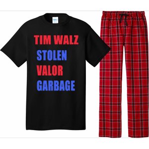 Stolen Valor Garbage Tim Walz Pajama Set