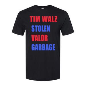 Stolen Valor Garbage Tim Walz Softstyle® CVC T-Shirt