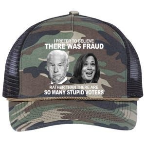 Stupid Voters Here Was Fraud Rather Than Joe Biden Retro Rope Trucker Hat Cap