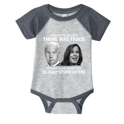 Stupid Voters Here Was Fraud Rather Than Joe Biden Infant Baby Jersey Bodysuit