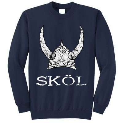 Skol Viking Helmet Nordic Scandinavian Norse Mythology Tall Sweatshirt