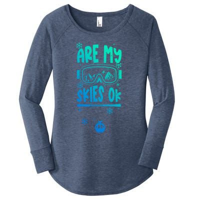 Ski Vacation Humor: Are My Skies Ok Apres Ski Gift Women's Perfect Tri Tunic Long Sleeve Shirt