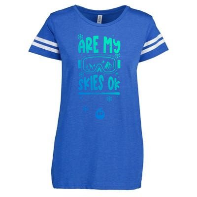 Ski Vacation Humor: Are My Skies Ok Apres Ski Gift Enza Ladies Jersey Football T-Shirt