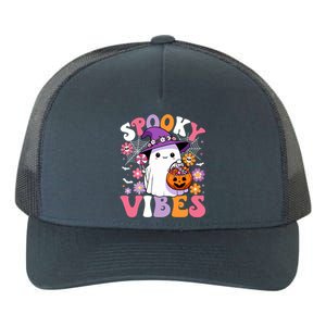 Spooky Vibes Halloween Ghost Groovy Halloween Gift Yupoong Adult 5-Panel Trucker Hat