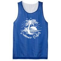 Summer Vibes Hello Summer Beach Vacay Summertime Palm Tree Funny Gift Mesh Reversible Basketball Jersey Tank