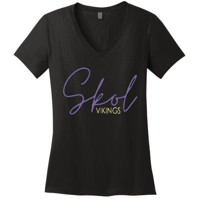 Skol Vikings Halloween Women's V-Neck T-Shirt