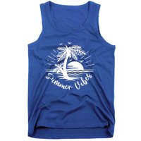 Summer Vibes Hello Summer Beach Vacay Summertime Palm Tree Gift Tank Top