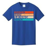 Skiing Vintage Husband Daddy Legend Retro Dad Gift Kids T-Shirt