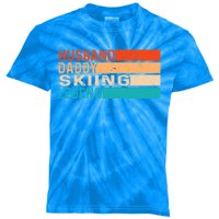 Skiing Vintage Husband Daddy Legend Retro Dad Gift Kids Tie-Dye T-Shirt