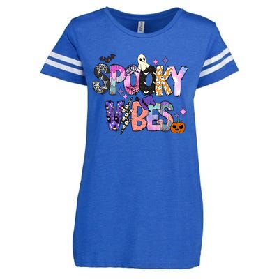 Spooky Vibes Halloween Enza Ladies Jersey Football T-Shirt