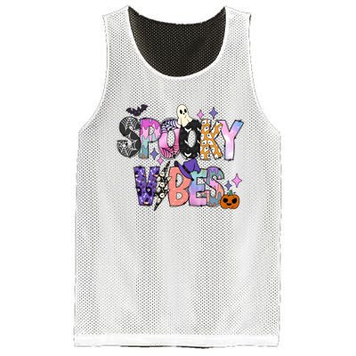 Spooky Vibes Halloween Mesh Reversible Basketball Jersey Tank