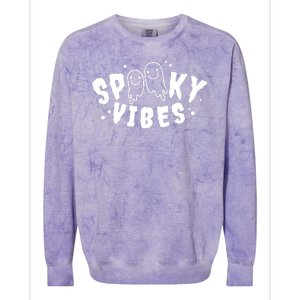 Spooky Vibes Halloween Ghost Cute Colorblast Crewneck Sweatshirt