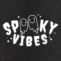 Spooky Vibes Halloween Ghost Cute 7 Panel Mesh Trucker Snapback Hat