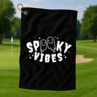Spooky Vibes Halloween Ghost Cute Golf Towel