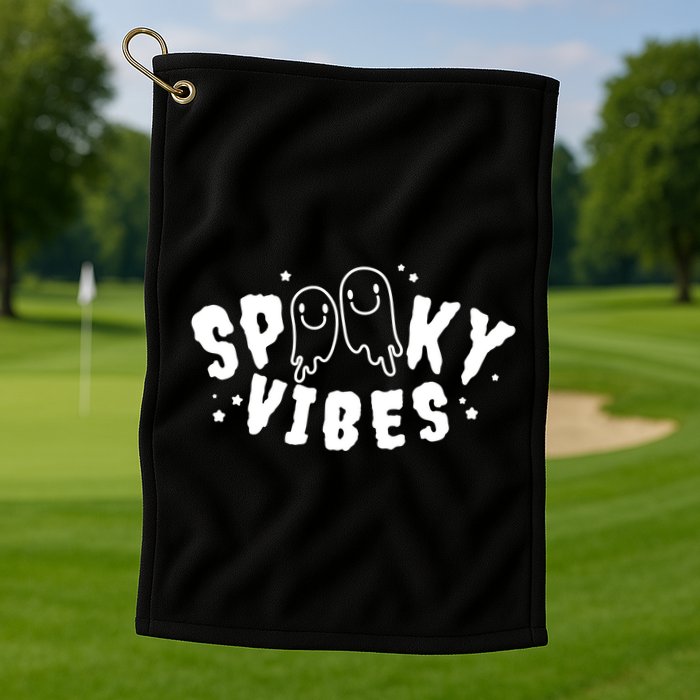 Spooky Vibes Halloween Ghost Cute Golf Towel