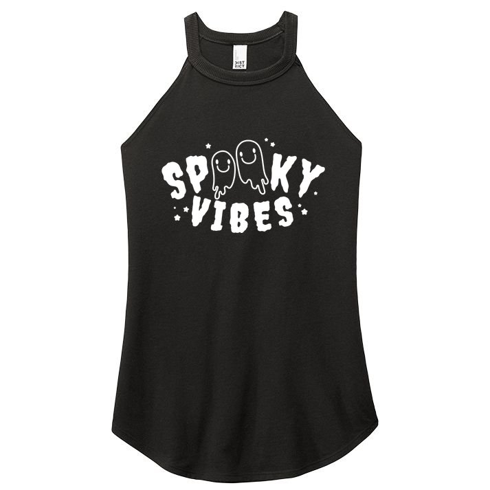 Spooky Vibes Halloween Ghost Cute Women's Perfect Tri Rocker Tank