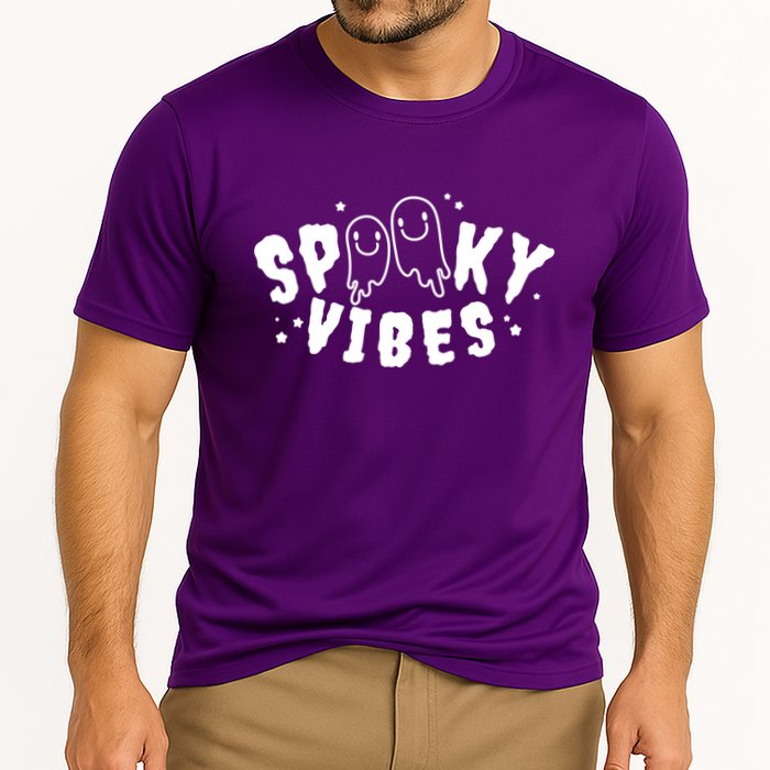 Spooky Vibes Halloween Ghost Cute Cooling Performance Crew T-Shirt