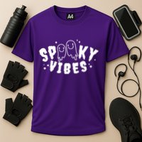 Spooky Vibes Halloween Ghost Cute Cooling Performance Crew T-Shirt