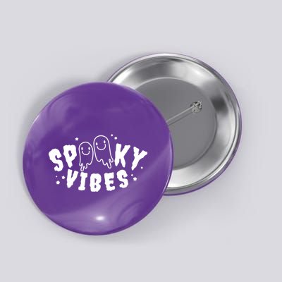 Spooky Vibes Halloween Ghost Cute Button