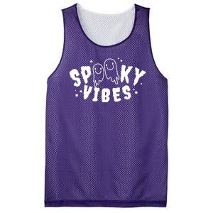 Spooky Vibes Halloween Ghost Cute Mesh Reversible Basketball Jersey Tank