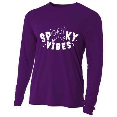 Spooky Vibes Halloween Ghost Cute Cooling Performance Long Sleeve Crew