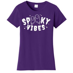 Spooky Vibes Halloween Ghost Cute Women's T-Shirt