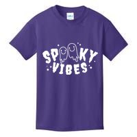 Spooky Vibes Halloween Ghost Cute Kids T-Shirt