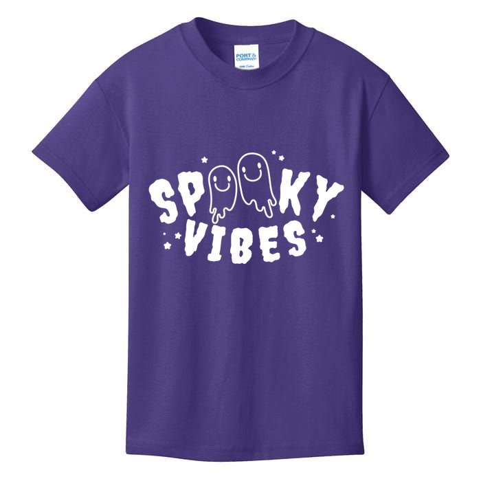 Spooky Vibes Halloween Ghost Cute Kids T-Shirt