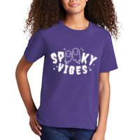 Spooky Vibes Halloween Ghost Cute Kids T-Shirt